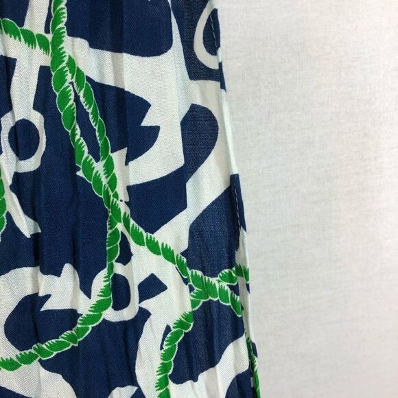 Blue and Green Anchor Infinity Scarf with Buttons - Picture 7 of 7